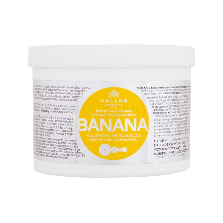 Kallos Cosmetics Banana Hajpakolás nőknek 500 ml