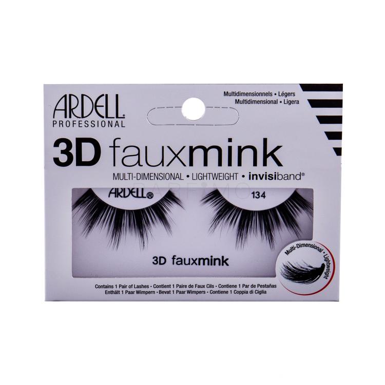 Ardell 3D Faux Mink 134 Műszempilla nőknek 1 db Változat Black sérült doboz