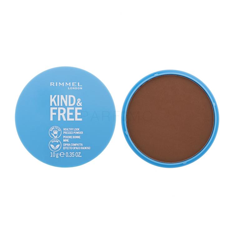 Rimmel London Kind &amp; Free Healthy Look Pressed Powder Púder nőknek 10 g Változat 050 Deep