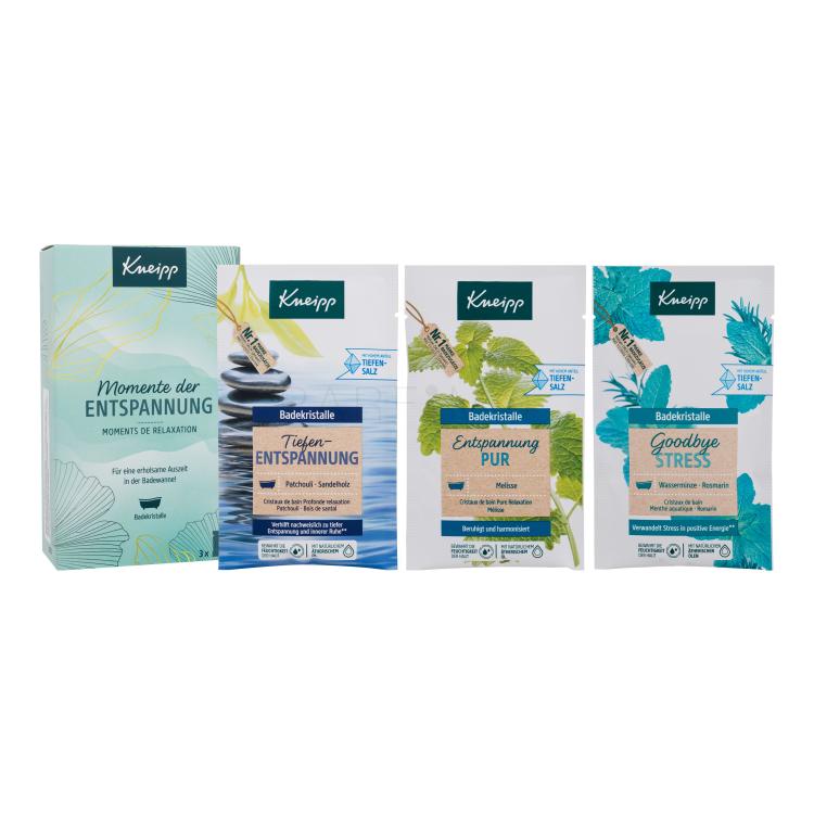 Kneipp Wellness Moment Ajándékcsomagok Goodbye Stress fürdősó 60 g + Pure Relaxation fürdősó 60 g + Deep Relaxation fürdősó 60 g