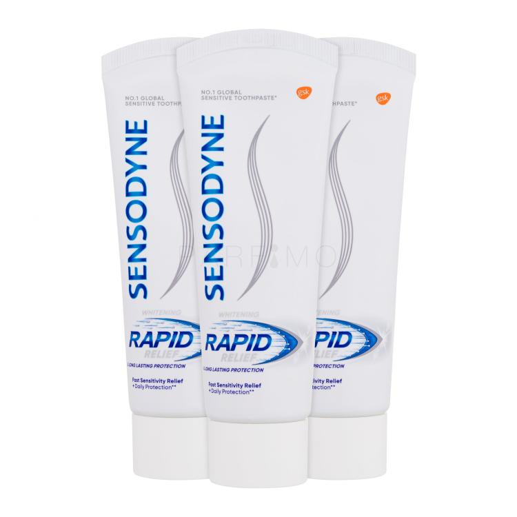 Sensodyne Rapid Relief Whitening Trio Fogkrém Szett