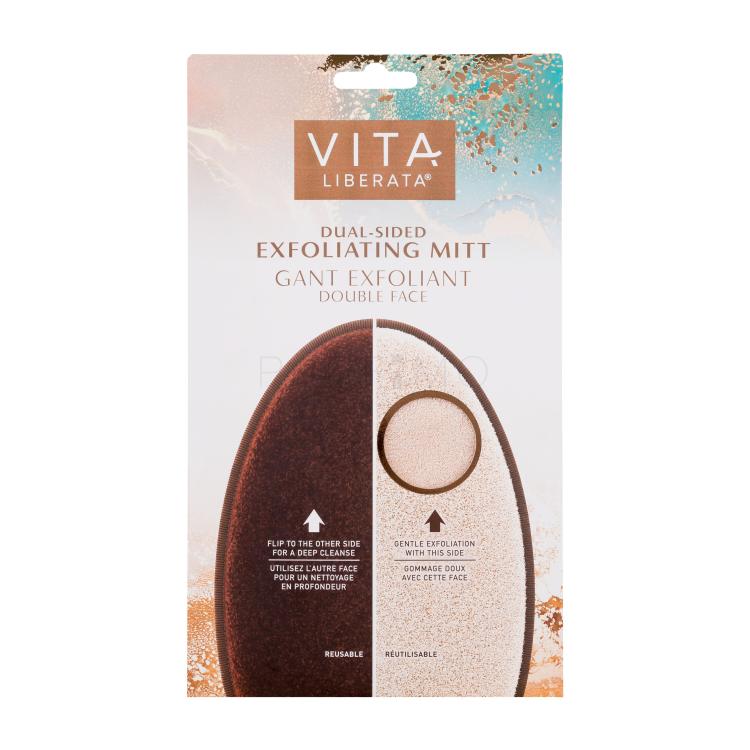 Vita Liberata Dual-Sided Exfoliating Mitt Testradír nőknek 1 db sérült csomagolás