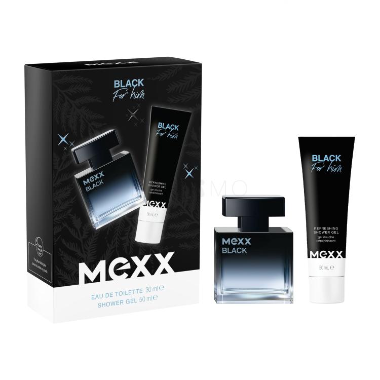 Mexx Black Man Ajándékcsomagok eau de toilette 30 ml + tusfürdő 50 ml