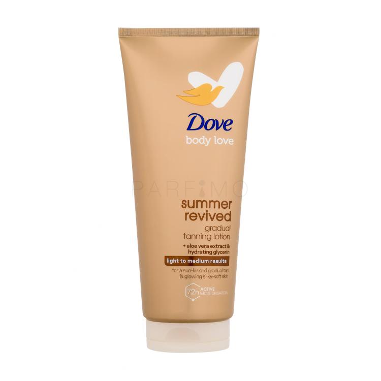 Dove Body Love Summer Revived Gradual Tanning Lotion Önbarnító készítmény nőknek 200 ml Változat Light to Medium