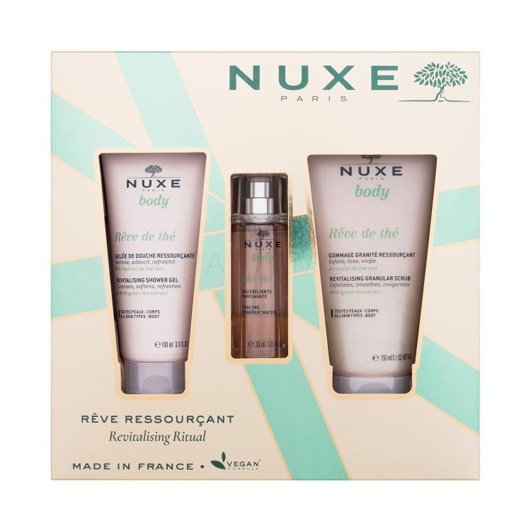 NUXE Rêve de Thé Revitalising Ritual Ajándékcsomagok Reve de Thé Revitalising Shower Gel tusfürdő 100 ml + Reve De Thé Revitalising Granular Scrub testradír 150 ml + Reve De Thé Exalting Fragrant Water testpermet 30 ml