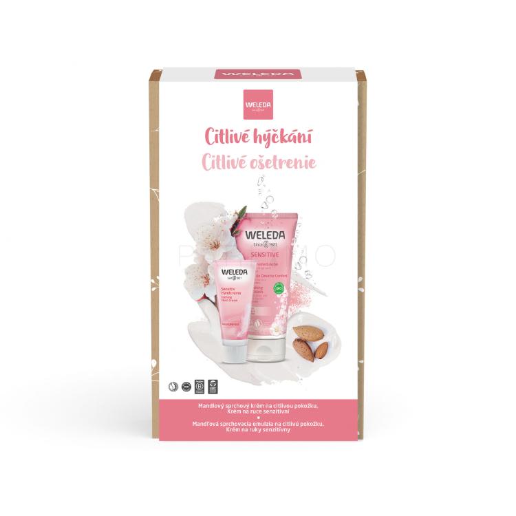 Weleda Almond Ajándékcsomagok Almond Sensitive Shower Cream krémtusfürdő 200 ml + Sensitive Hand Cream kézkrém 50 ml