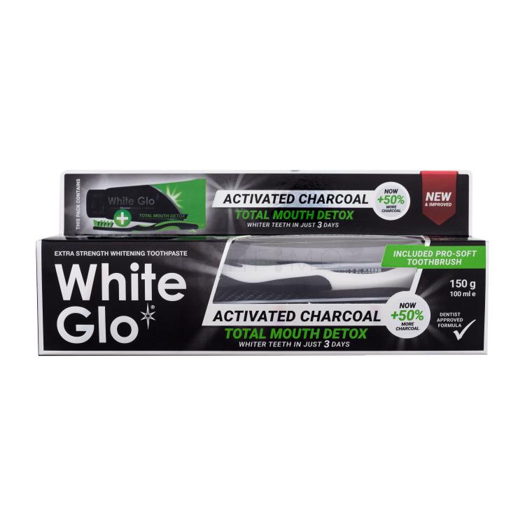 White Glo Charcoal Total Mouth Detox Fogkrém Szett