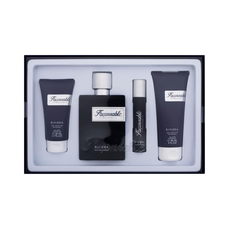 Faconnable Riviera Ajándékcsomagok eau de parfum 90 ml + eau de parfum 20 ml + tusfürdő 90 ml + tusfürdő 50 ml