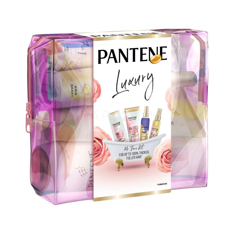 Pantene PRO-V Luxury Me Time Kit Ajándékcsomagok Lift&#039;N&#039;Volume sampon 300 ml + Lift&#039;N&#039;Volume hajkondicionáló 200 ml + Volume SOS hajkondicionáló spray 150 ml + 7in1 Oil hajápoló olaj 100 ml + kozmetikai táska