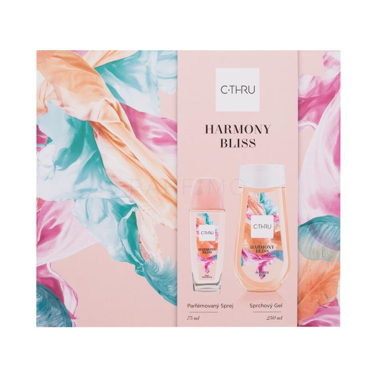 C-THRU Harmony Bliss Ajándékcsomagok testpermet 75 ml + tusfürdő 250 ml sérült doboz