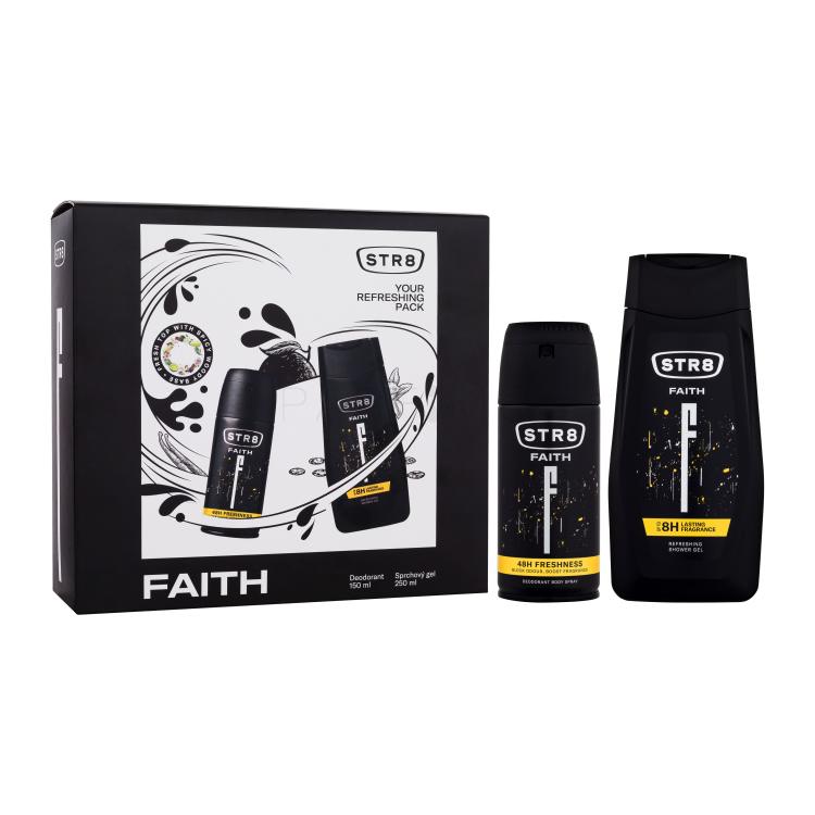 STR8 Faith 48h Ajándékcsomagok dezodor 150 ml + tusfürdő 250 ml sérült doboz