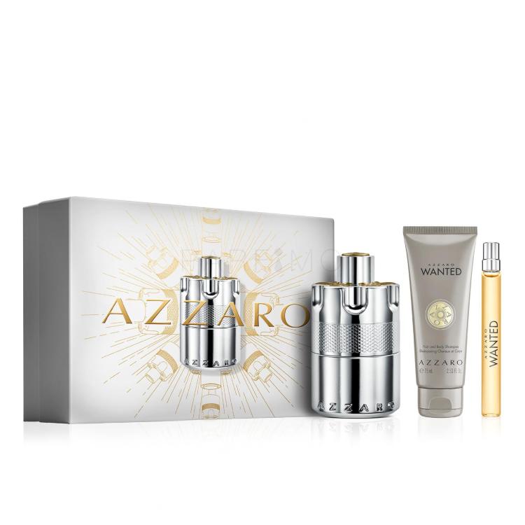 Azzaro Wanted Ajándékcsomagok eau de parfum 100 ml + eau de parfum 10 ml + tusfürdő 75 ml