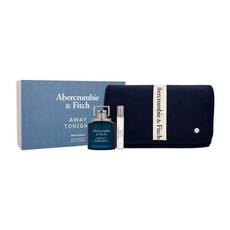 Abercrombie &amp; Fitch Away Tonight Ajándékcsomagok eau de toilette 100 ml + eau de toilette 15 ml + kozmetikai táska sérült doboz