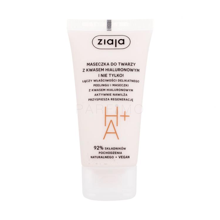 Ziaja Face Mask + Scrub With Hyaluronic Acid Arcmaszk nőknek 55 ml