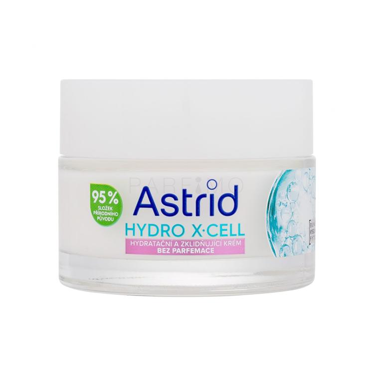 Astrid Hydro X-Cell Hydrating &amp; Soothing Cream Nappali arckrém nőknek 50 ml