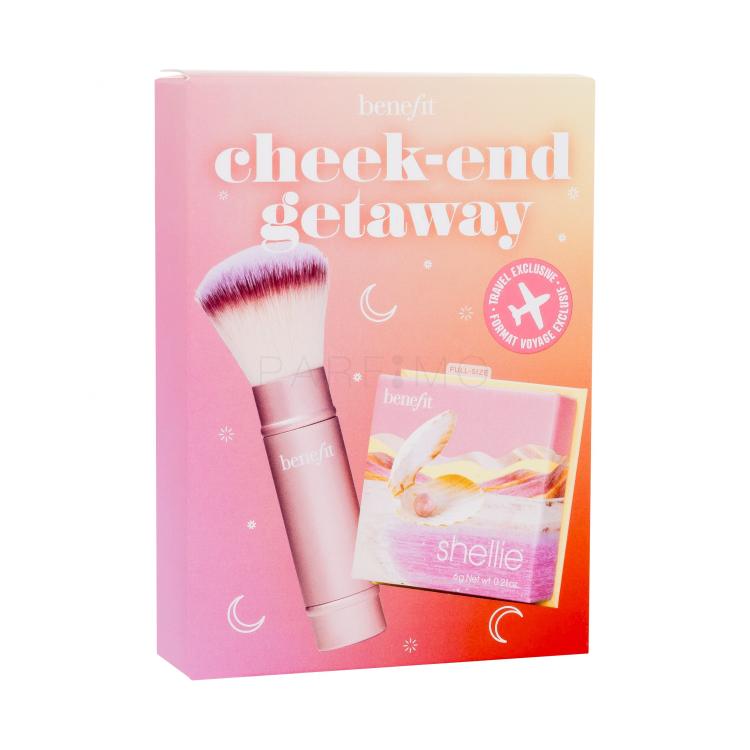 Benefit Shellie Blush Cheek-End Getaway Ajándékcsomagok Shellie Blush pirosító 6 g + Multitasking Cheek Brush sminkecset 1 db