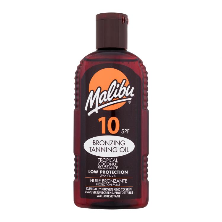 Malibu Bronzing Tanning Oil SPF10 Fényvédő készítmény testre nőknek 200 ml