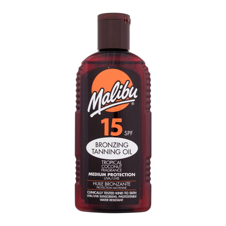 Malibu Bronzing Tanning Oil SPF15 Fényvédő készítmény testre nőknek 200 ml