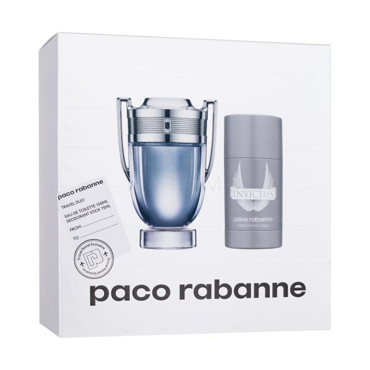 Paco Rabanne Invictus SET1 Ajándékcsomagok eau de toilette 100 ml + deó stift 75 ml