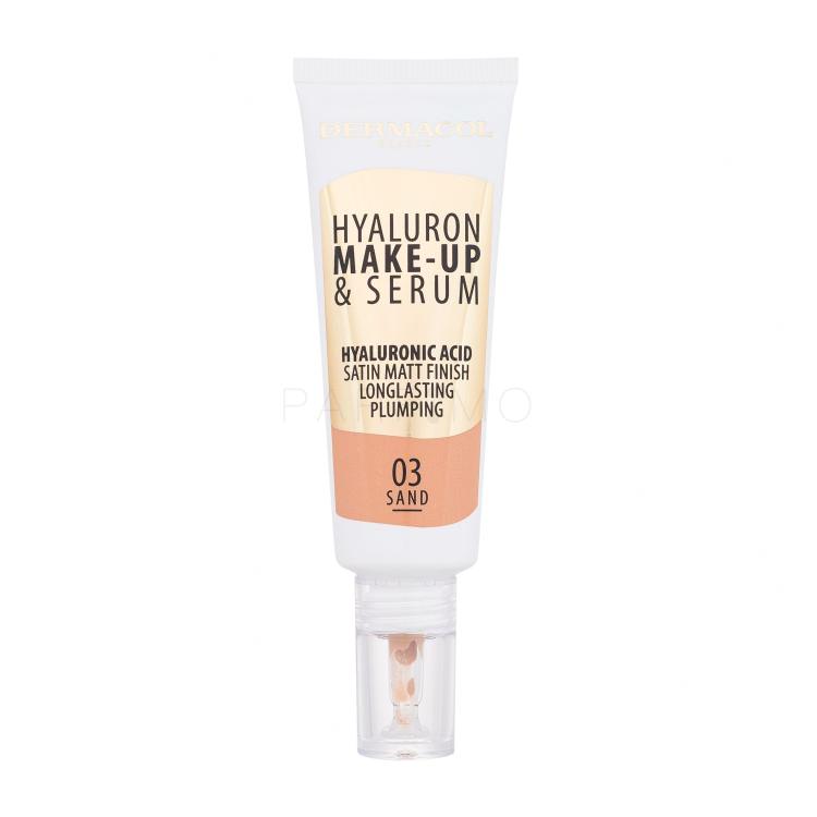 Dermacol Hyaluron Make-Up &amp; Serum Alapozó nőknek 25 g Változat 03 Sand