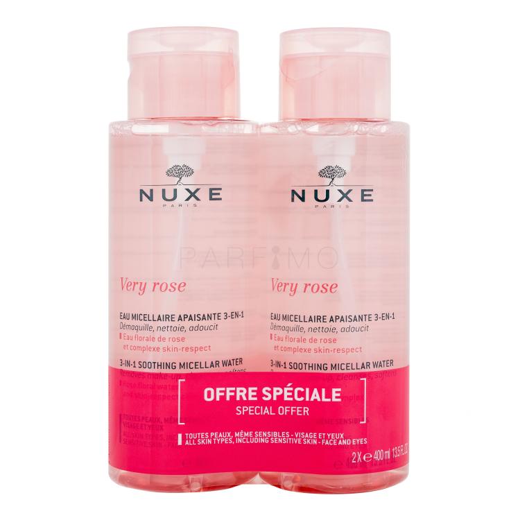 NUXE Very Rose 3-In-1 Soothing Micellás víz nőknek 2x400 ml