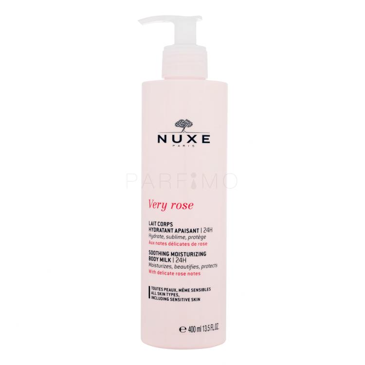 NUXE Very Rose Soothing Moisturizing Body Milk Testápoló tej nőknek 400 ml