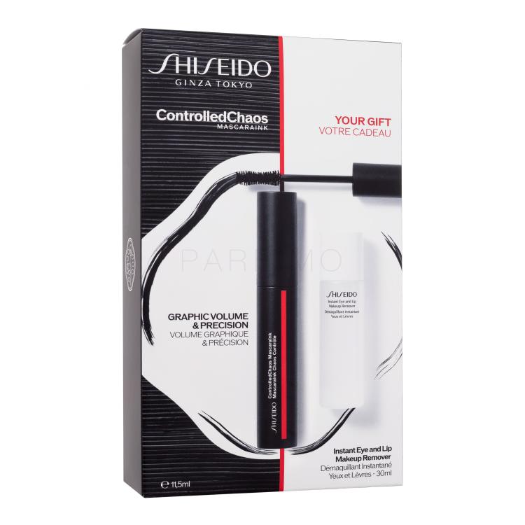 Shiseido ControlledChaos MascaraInk Ajándékcsomagok ControlledChaos MascaraInk szempillaspirál 11,5 ml + Instant Eye and Lip Makeup Remover sminklemosó 30 ml