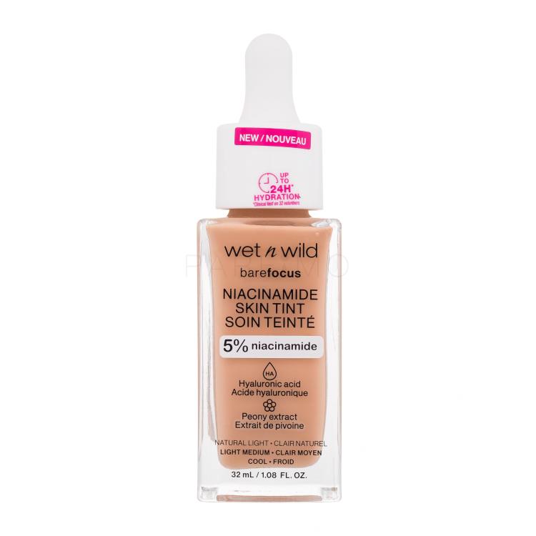 Wet n Wild Bare Focus Niacinamide Skin Tint Alapozó nőknek 32 ml Változat Natural Light