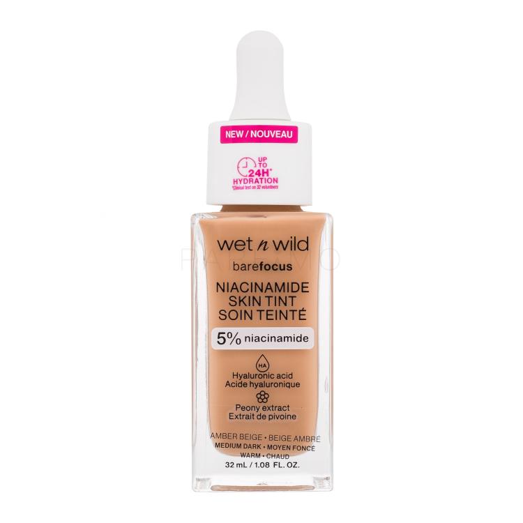 Wet n Wild Bare Focus Niacinamide Skin Tint Alapozó nőknek 32 ml Változat Medium Dark