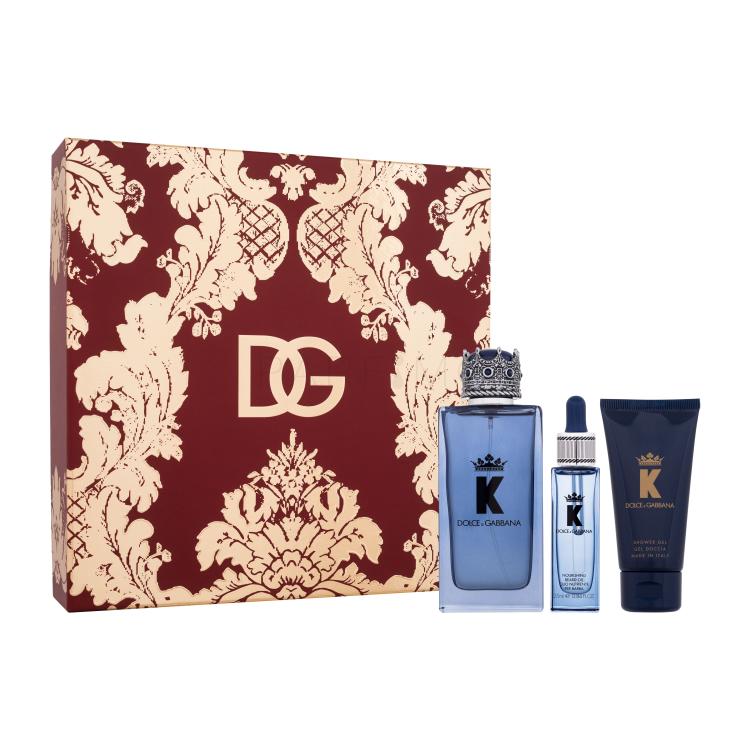 Dolce&amp;Gabbana K Ajándékcsomagok eau de parfum 100 ml + tusfürdő 50 ml + szakállolaj 25 ml