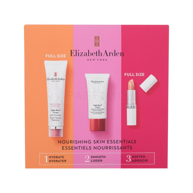 Elizabeth Arden Eight Hour Cream Nourishing Skin Essentials SET2 Ajándékcsomagok Eight Hour Cream Skin Protectant testbalzsam 50 ml + Eight Hour Cream Intensive Moisturizing Hand Treatment kézkrém 30 ml + Eight Hour Cream Lip Protectant Stick SPF15 ajakbalzsam 3,7 g