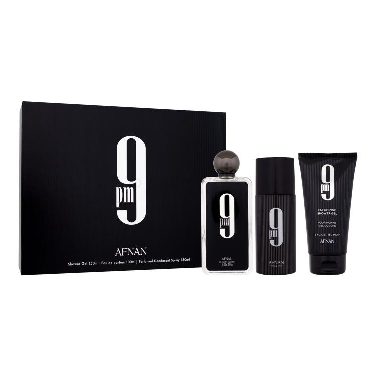 Afnan 9pm Ajándékcsomagok eau de parfum 100 ml + tusfürdő 150 ml + dezodor 150 ml