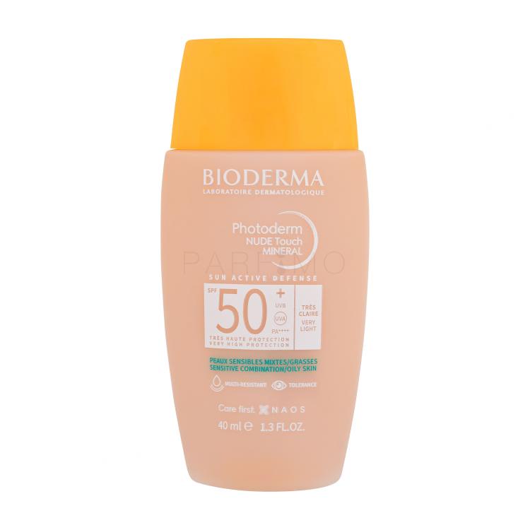 BIODERMA Photoderm Nude Touch Mineral SPF50+ Fényvédő készítmény arcra 40 ml Változat Very Light