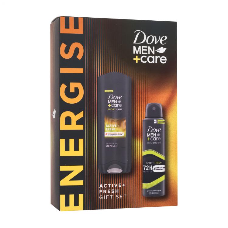 Dove Men + Care Energise Ajándékcsomagok Men Care Advanced Sport Fresh izzadásgátló 150 ml + Men Care Sport Care Active Fresh tusfürdő 250 ml