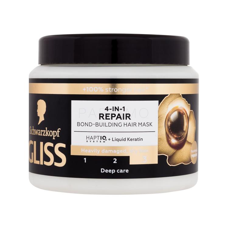 Schwarzkopf Gliss Repair 4-in-1 Hair Mask Hajpakolás nőknek 400 ml