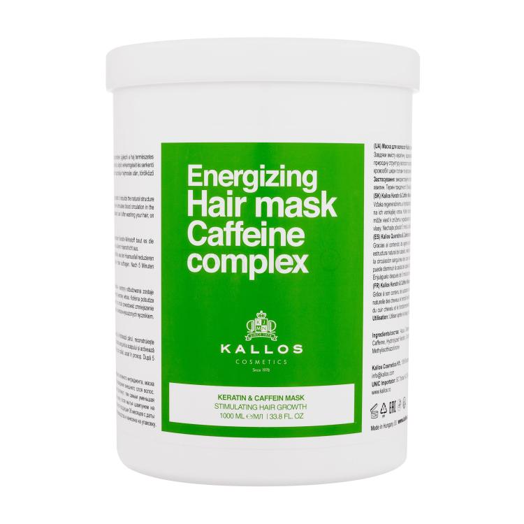 Kallos Cosmetics Caffeine Complex Energizing Hair Mask Hajpakolás nőknek 1000 ml