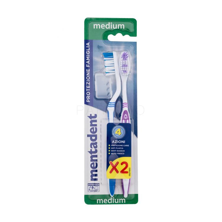 Mentadent Family Protection Toothbrush Medium Fogkefe Szett