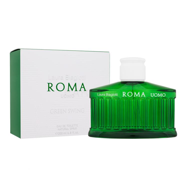 Laura Biagiotti Roma Uomo Green Swing Eau de Toilette férfiaknak 200 ml