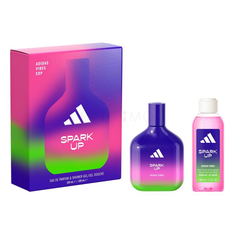 Adidas Vibes Spark Up Ajándékcsomagok eau de parfum 100 ml + tusfürdő 100 ml