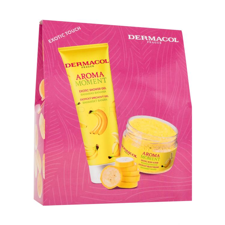 Dermacol Aroma Moment Bahamas Banana Ajándékcsomagok Bahamas Banana tusfürdő 250 ml + Bahamas Banana testradír 200 g