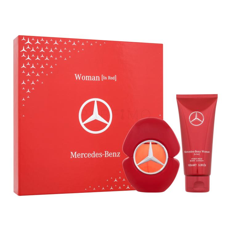 Mercedes-Benz Woman In Red Ajándékcsomagok eau de parfum 90 ml + testápoló tej 100 ml