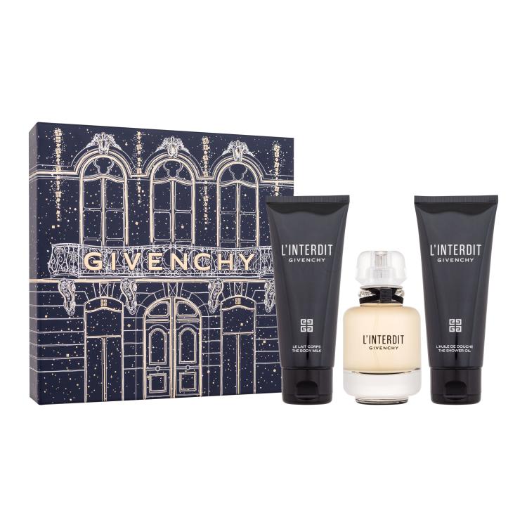 Givenchy L&#039;Interdit Ajándékcsomagok eau de parfum 50 ml + testápoló tej 75 ml + tusolóolaj 75 ml