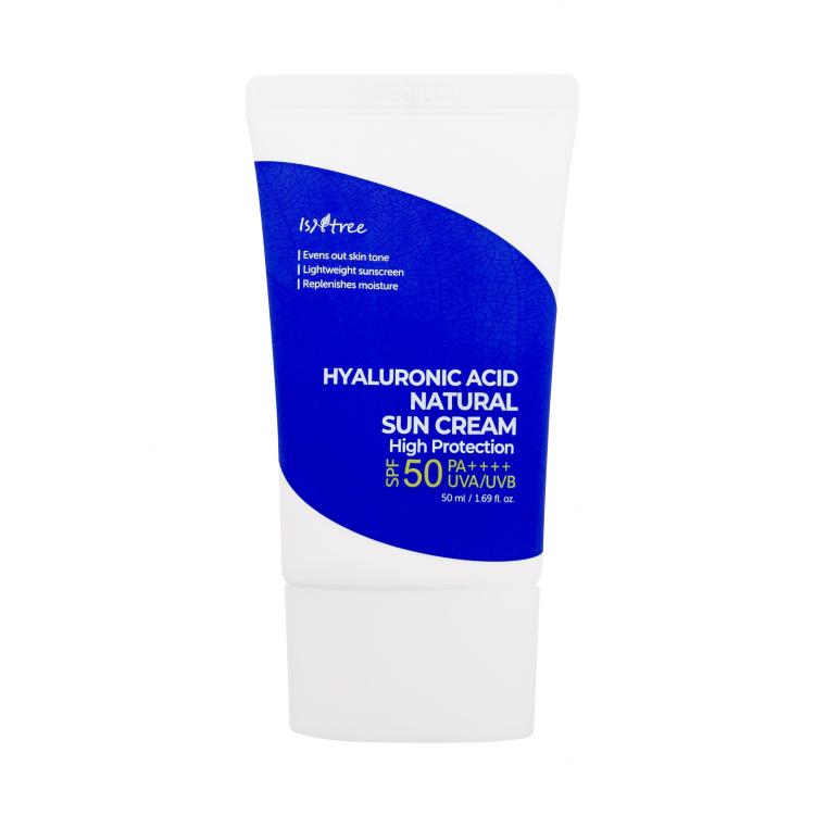 Isntree Hyaluronic Acid Natural Sun Cream SPF50+ Fényvédő készítmény arcra nőknek 50 ml