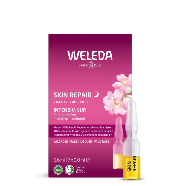 Weleda Wild Rose 7 Nights Intensive Treatment Arcszérum nőknek 7x0,8 ml