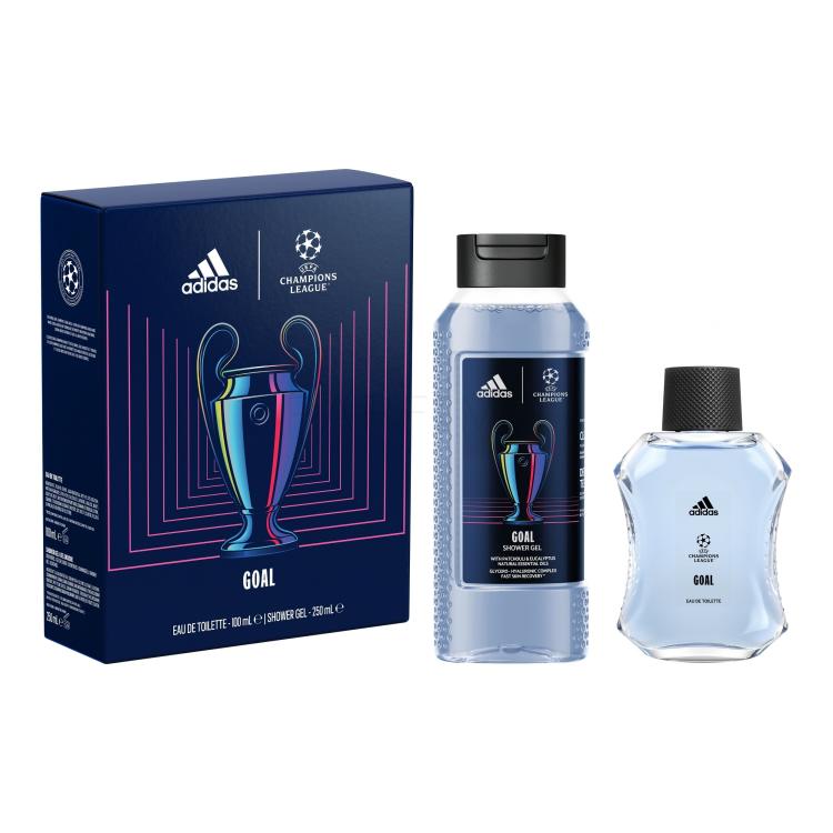 Adidas UEFA Champions League Goal Ajándékcsomagok eau de toilette 100 ml + tusfürdő 250 ml