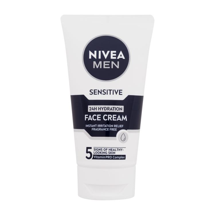 Nivea Men Sensitive 24H Hydration Face Cream Nappali arckrém férfiaknak 75 ml