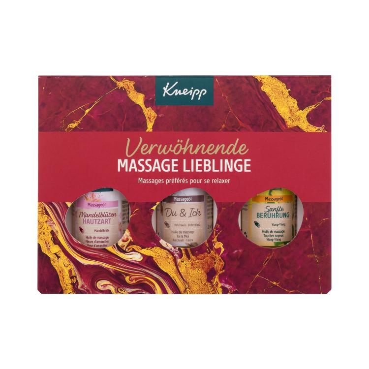 Kneipp Massage Oil Gift Set Ajándékcsomagok Almond Blossoms (Mandelblüten Hautzart) masszázsolaj 20 ml + Patchouli (Do &amp; Ich) masszázsolaj 20 ml + Ylang-Ylang (Sanfte Berührung) masszázsolaj 20 ml