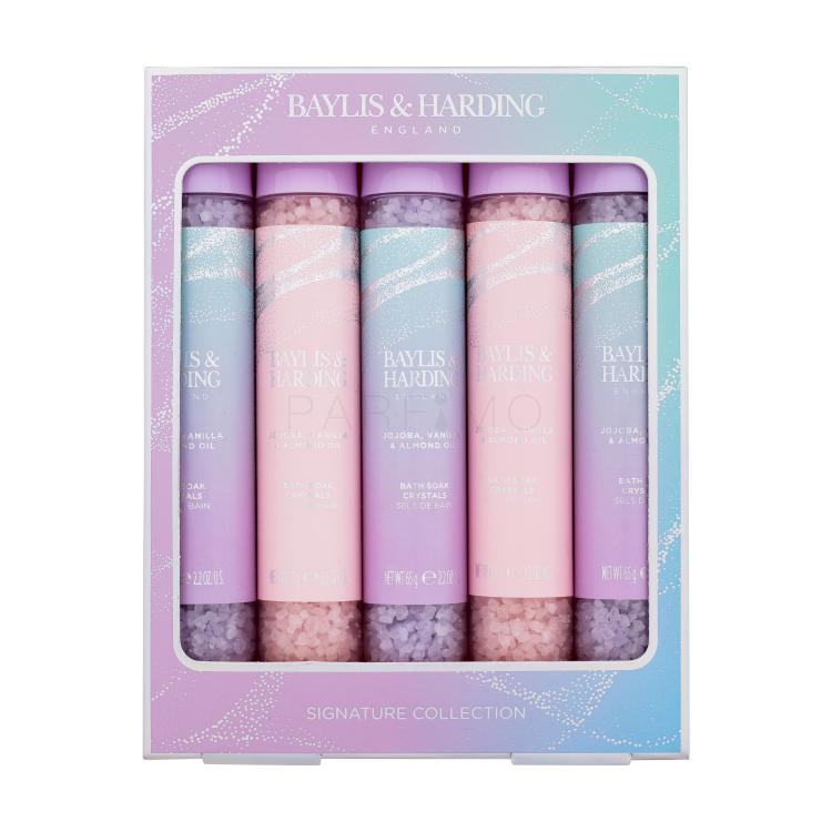 Baylis &amp; Harding Jojoba, Vanilla &amp; Almond Oil Bath Soak Crystals Signature Collection Ajándékcsomagok fürdősó 5 x 65 g