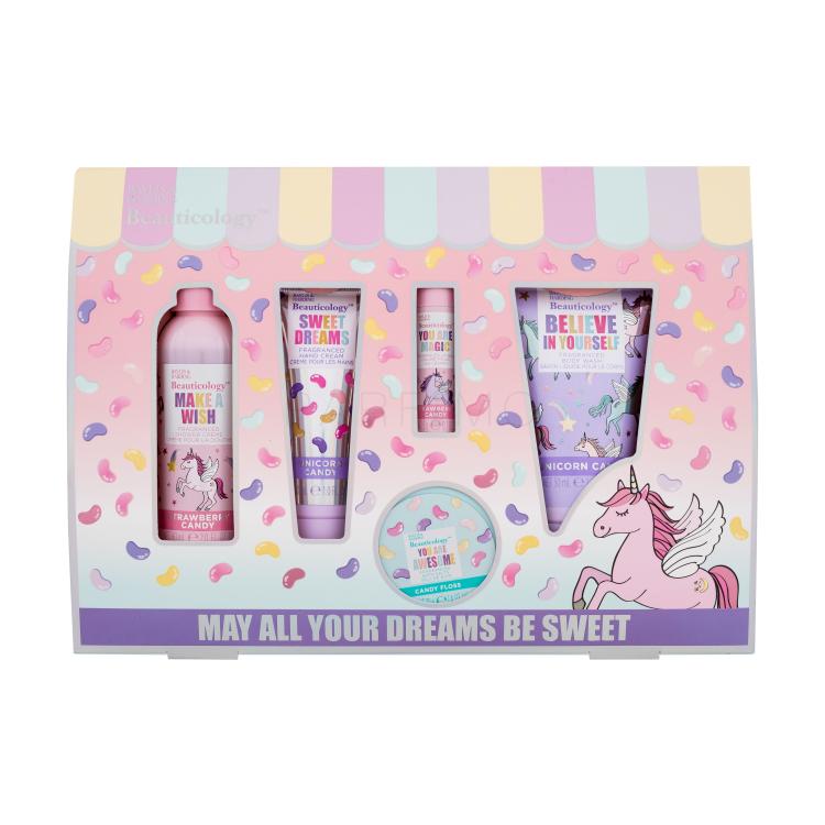 Baylis &amp; Harding Beauticology May All Your Dreams Be Sweet Ajándékcsomagok Make A Wish krémtusfürdő 60 ml + Sweet Dreams kézkrém 30 ml + Believe In Yourself tusfürdő 50 ml + You Are Magic ajakbalzsam 5 g + You Are Awesome fürdősó 70 g