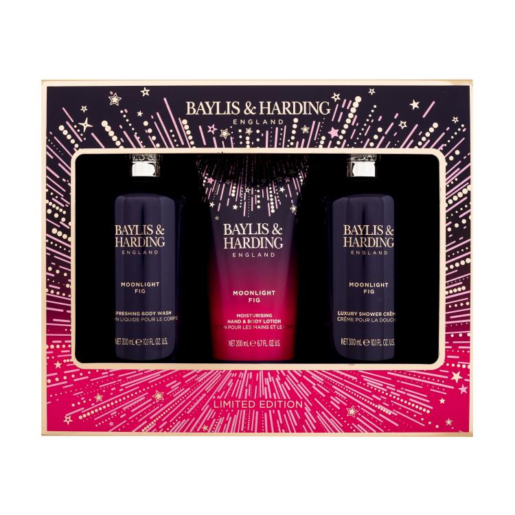 Baylis &amp; Harding Moonlight Fig Ajándékcsomagok tusfürdő 300 ml + testápoló tej 200 ml + krémtusfürdő 300 ml